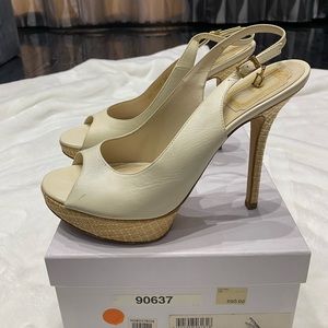 Christian Dior Sling Back Pumps in Tan Size 39